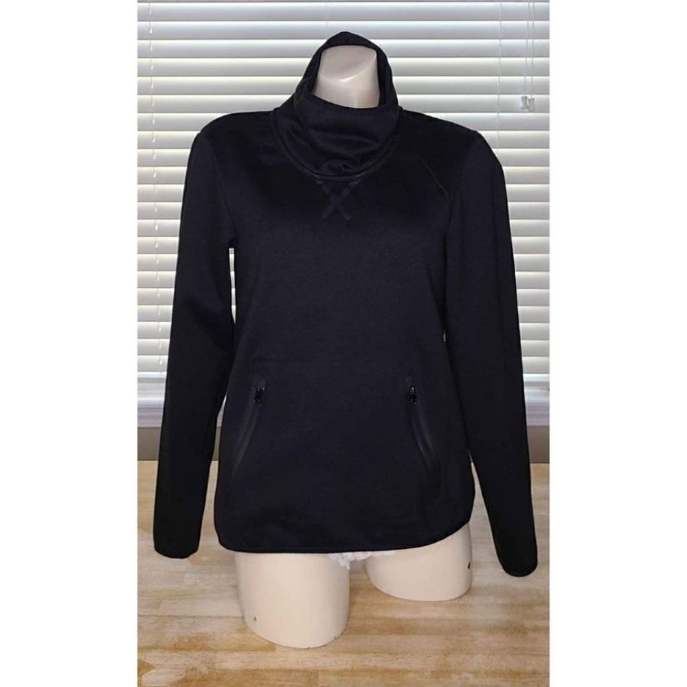 Size Small Champion Black Victory Fleece Cowl Neck Pullover